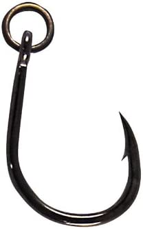 Gamakatsu Live Bait Hook with Ring, Heavy Duty (Size 1/0-8/0, Black)