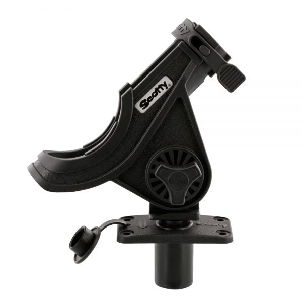 Scotty Baitcaster / Spinning Rod Holder, Black, w/ 0244 Flush Deck Mount