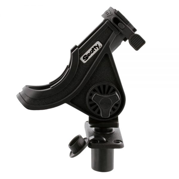 Scotty Baitcaster / Spinning Rod Holder, Black, w/ 0244 Flush Deck Mount