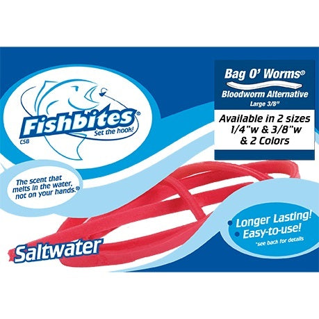 Fishbites Bag O' Worms Bloodworm Longer Lasting Bait