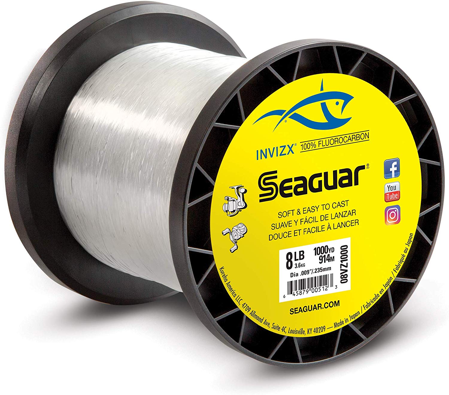 Seaguar INVIZX 100% Fluorocarbon Fishing Line