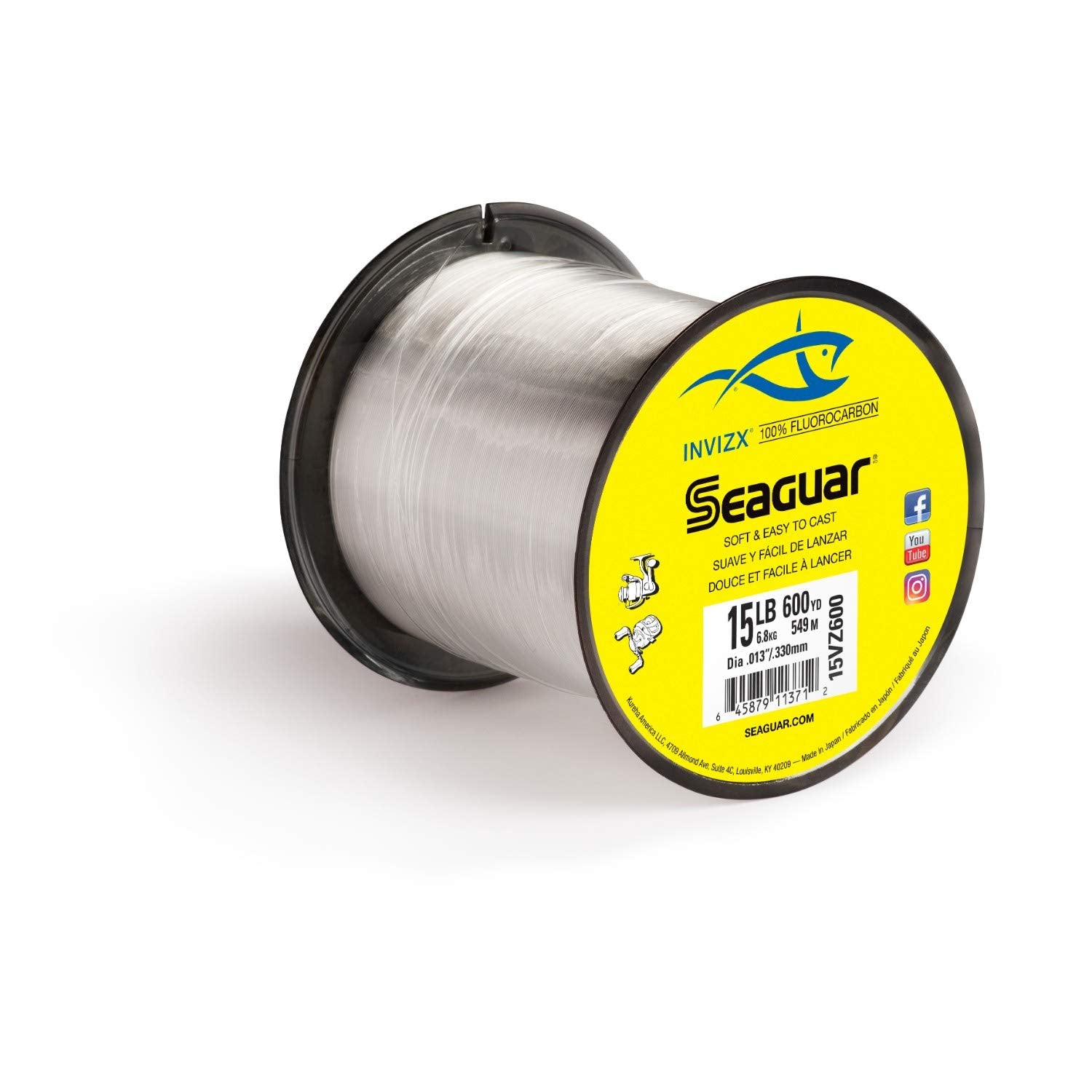 Seaguar INVIZX 100% Fluorocarbon Fishing Line