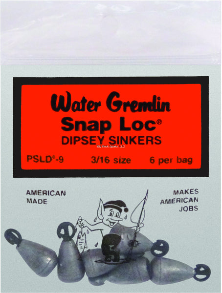 Water Gremlin Snap-Loc Dipsey Swivel Sinker, 3/16oz