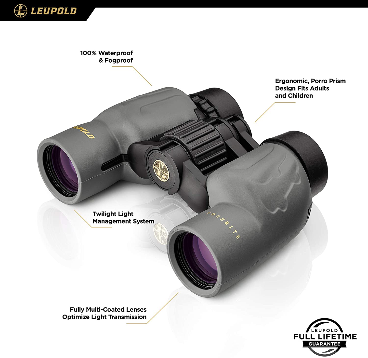 Leupold BX-1 Yosemite Binoculars, 10x30mm Porro Shadow