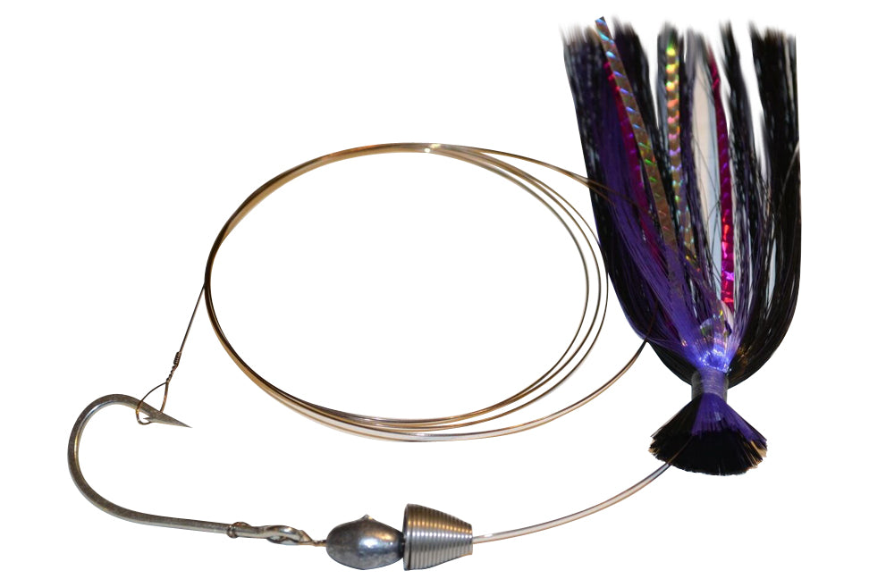 Blue Water Candy Ballyhoo Rig, 1oz, Purple/Black