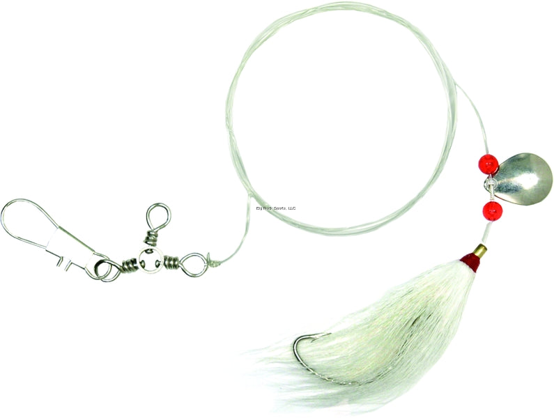 Sea Striker Bucktail Fluke Rig, 33.5", 40lb Mono, 2/0 Nickel Wide Gap Hook