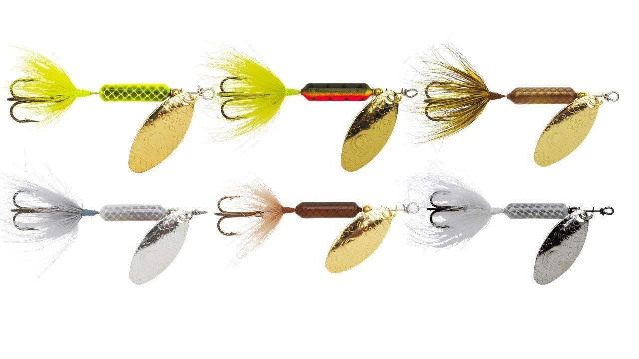 Wordens 225-Y349 Rooster Tail In-Line Spinner 6 Pak, Sz 1/16oz,