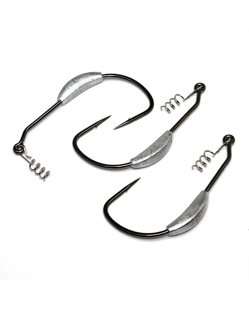 Gamakatsu Superline Weighted Worm Hooks W/Spring Lock