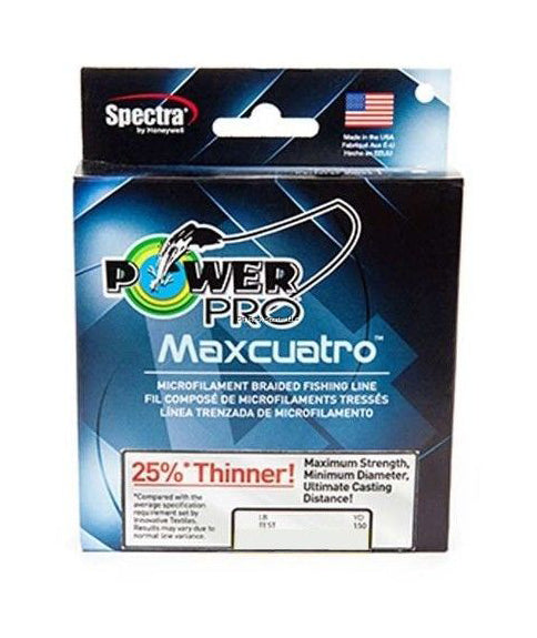 Power Pro Maxcuatro Braided Line (Moss Green/Hi Vis Yellow/White)