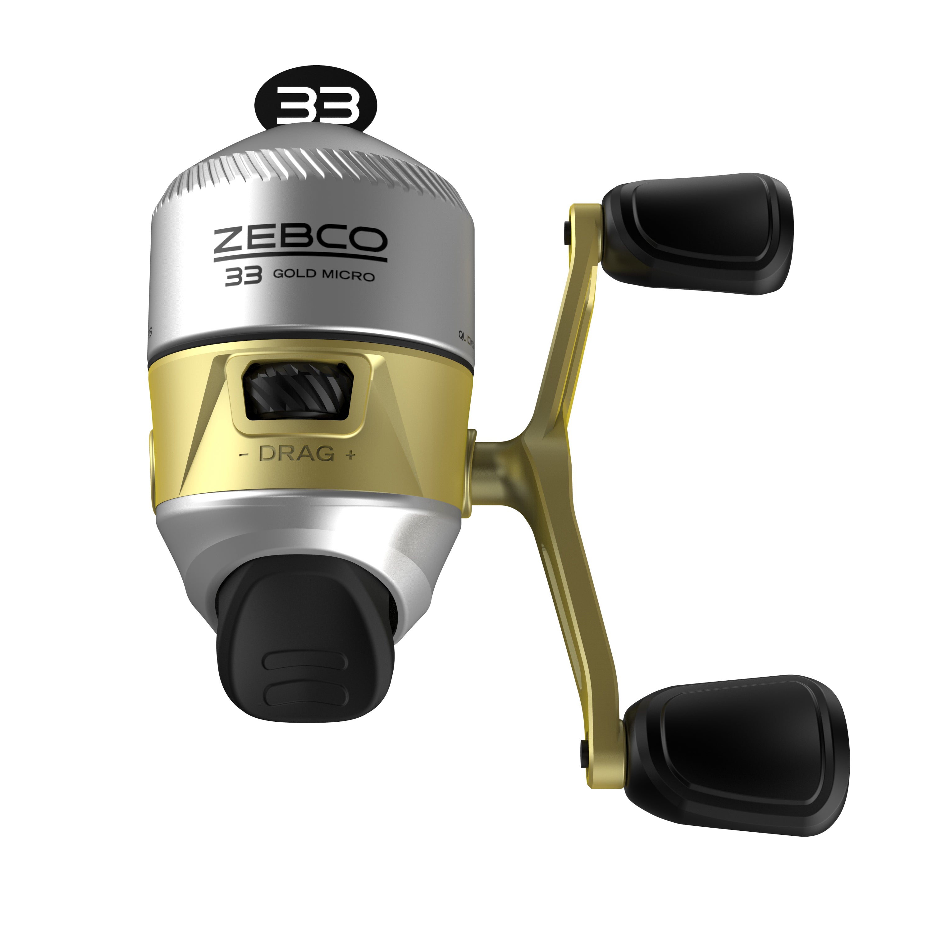 Zebco 33MCNGOLD.BX6 33 Micro Gold Spincast Reel, 4lb