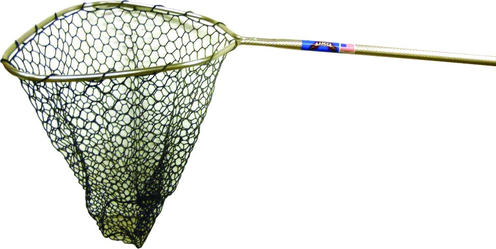 Ranger Standard Landing Net, 24", Deep LtWt Rubber Net 19"x19" Hoop w/36" Handle