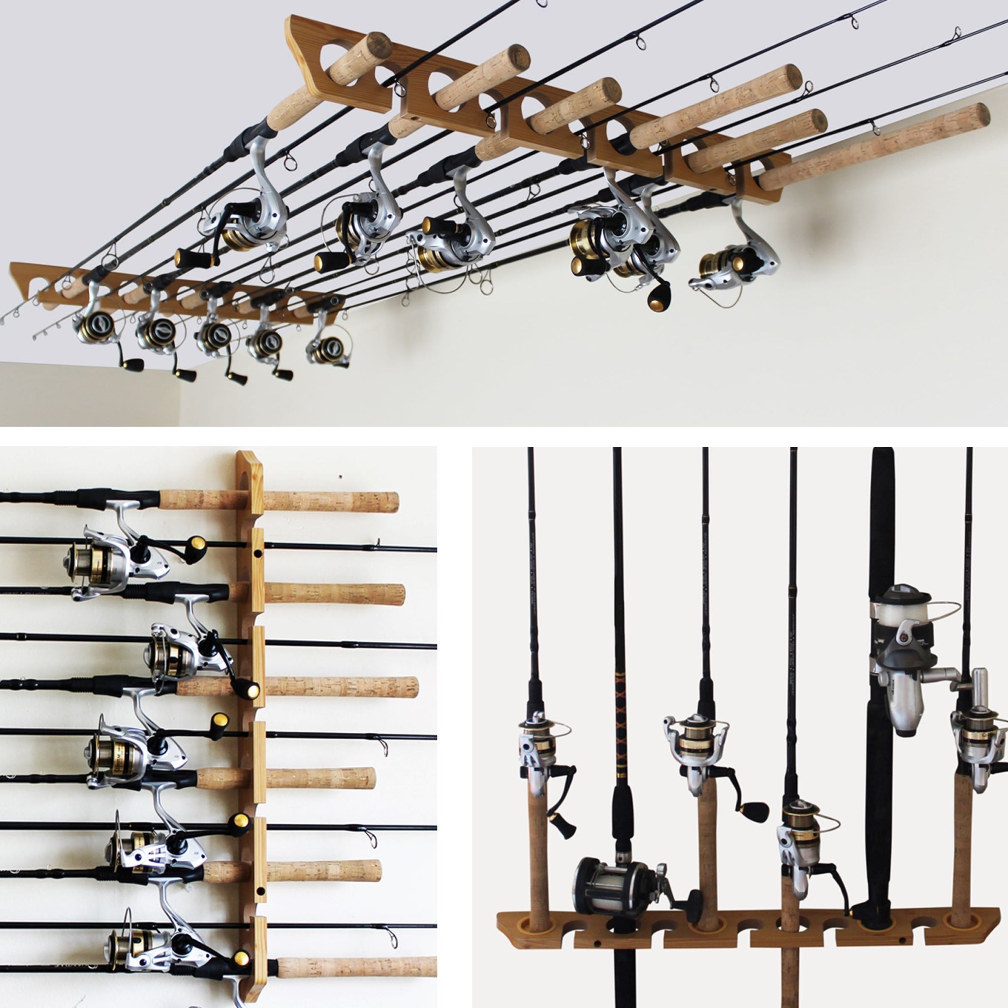 Rush Creek 3 in 1, 2-Piece 11-Rod Wall/Ceiling Rod Rack