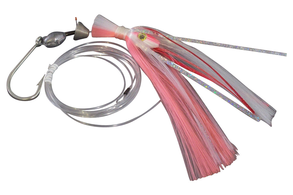 Blue Water Candy Ballyhoo Rig, 1oz, Pink/White