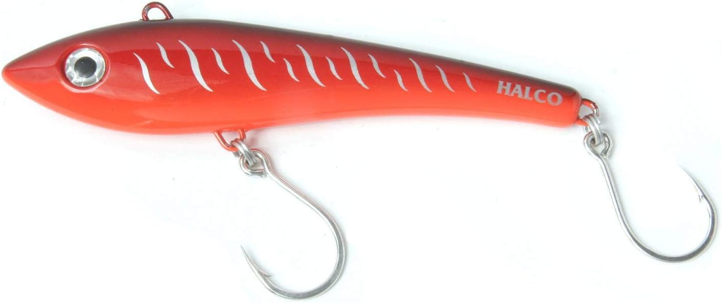 Halco MAX 220 Bibless Minnow #R18 Red Tiger, 8 2/3", 6oz