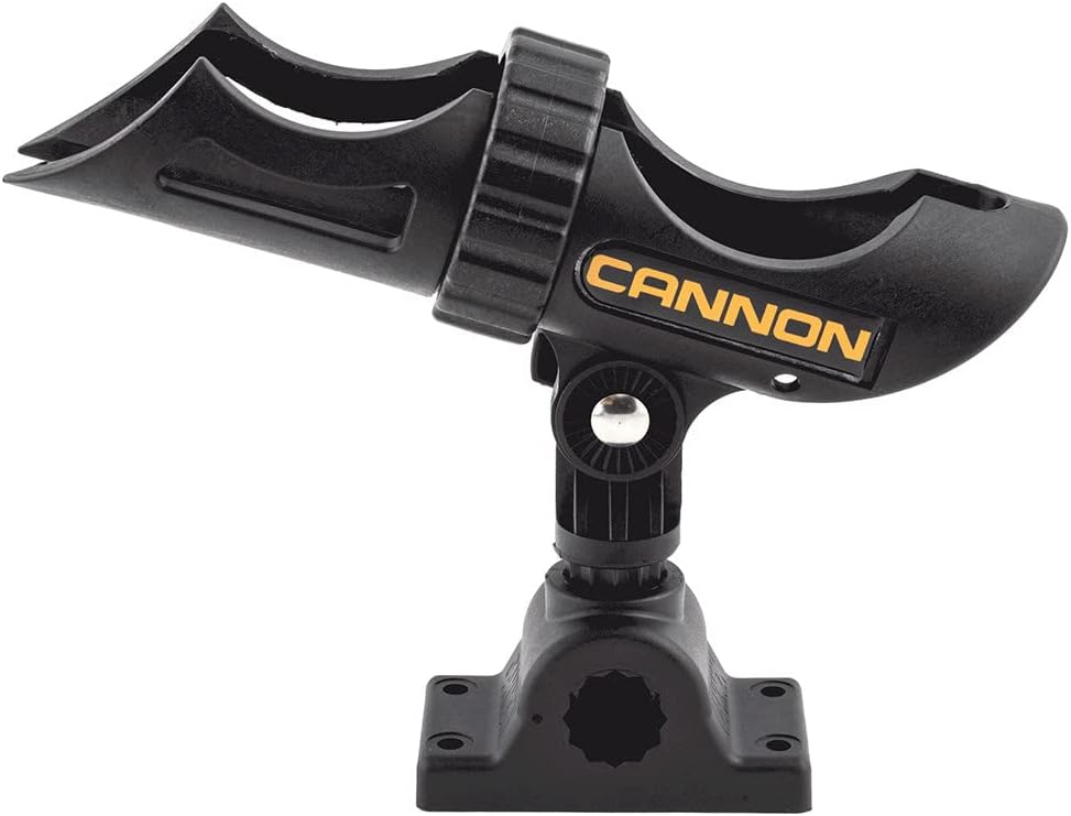 Cannon 2450169-1 Deck-Mount Rod Holder, 3-Position, Black