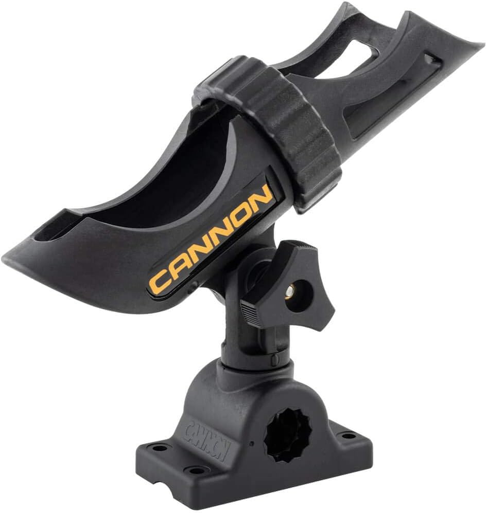 Cannon 2450169-1 Deck-Mount Rod Holder, 3-Position, Black