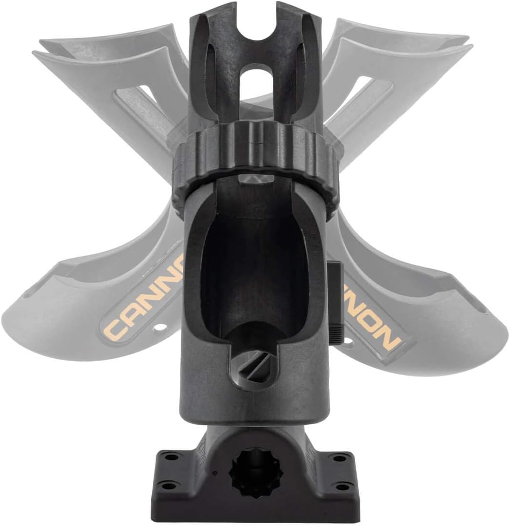 Cannon 2450169-1 Deck-Mount Rod Holder, 3-Position, Black