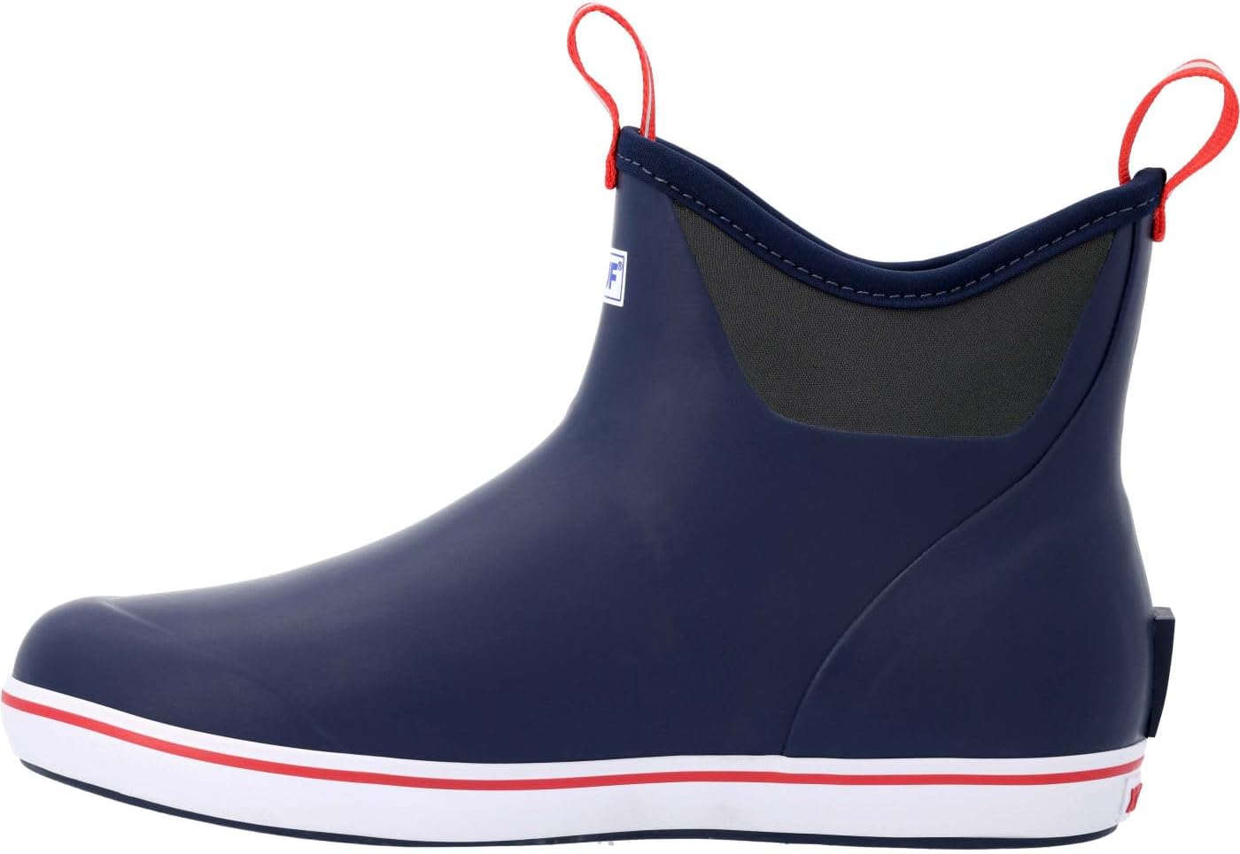 Xtratuf Full Rubber Deck Boot, Size 12, Navy/Red, 6"