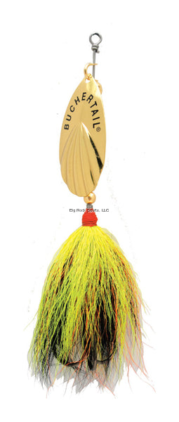 Joe Bucher Musky Spinner #7 Buchertail Perch/Brass