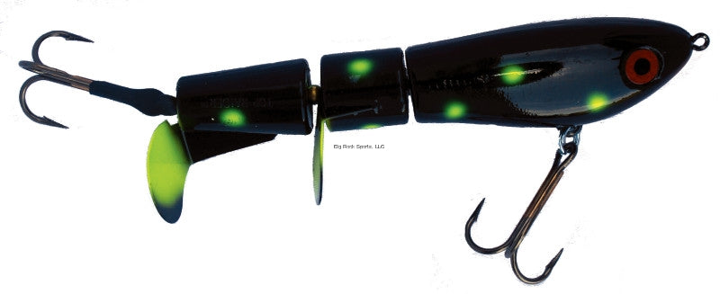 Joe Bucher Outdoors Super Top Raider 9", 4.6 Twin-Prop Musky Black Chartreuse