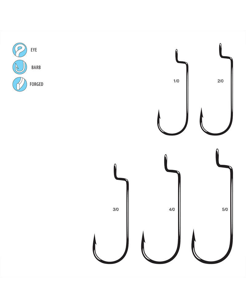 Gamakatsu Ringed Eye Needle Point Worm Hook 25pk Round Bend [3/0-5/0]