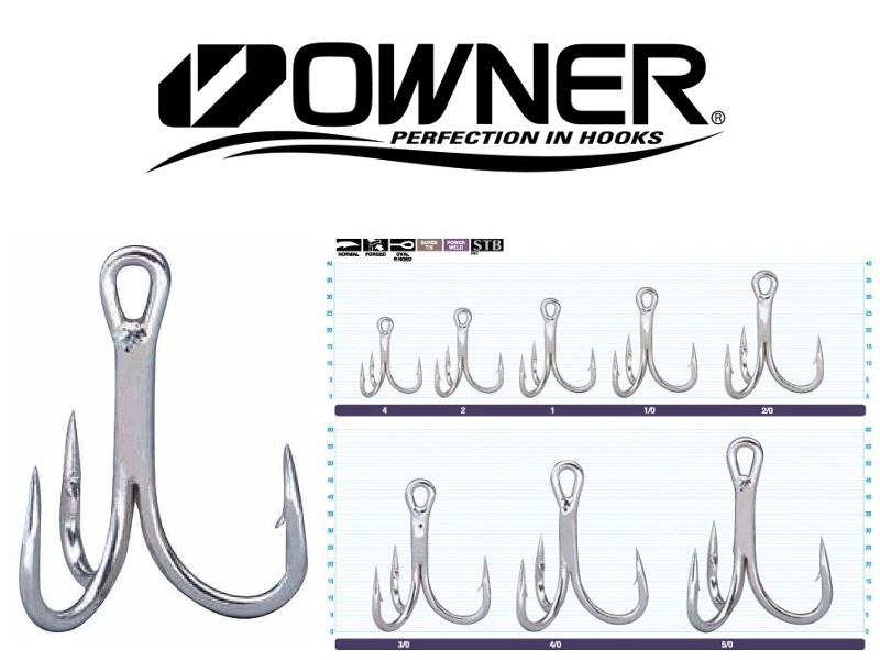 Owner ST66 Saltwater 4x Strong Treble Hooks