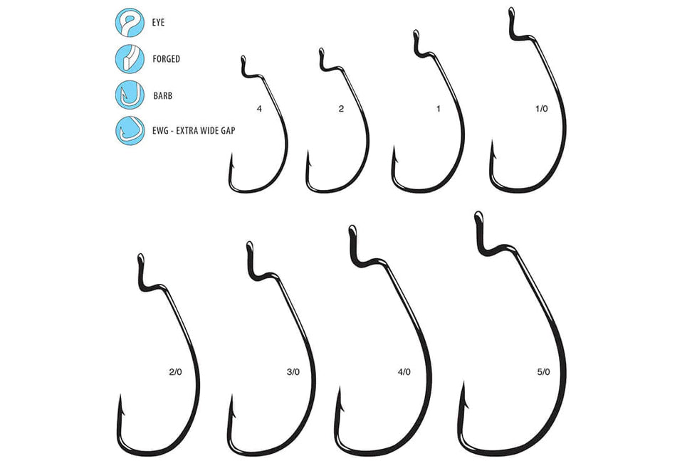 Gamakatsu Worm Hook, Needle Point, Offset Shank, Extra Wide Gap