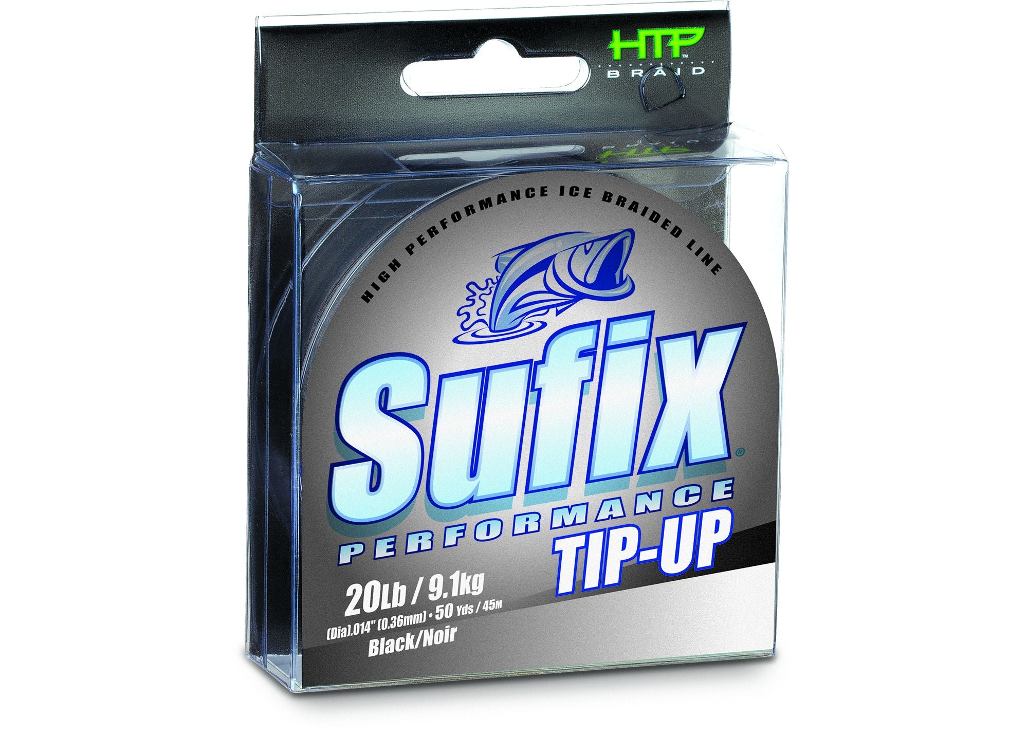 Sufix Performance Tip Up Braided Line 50yd Spools Black and Metered