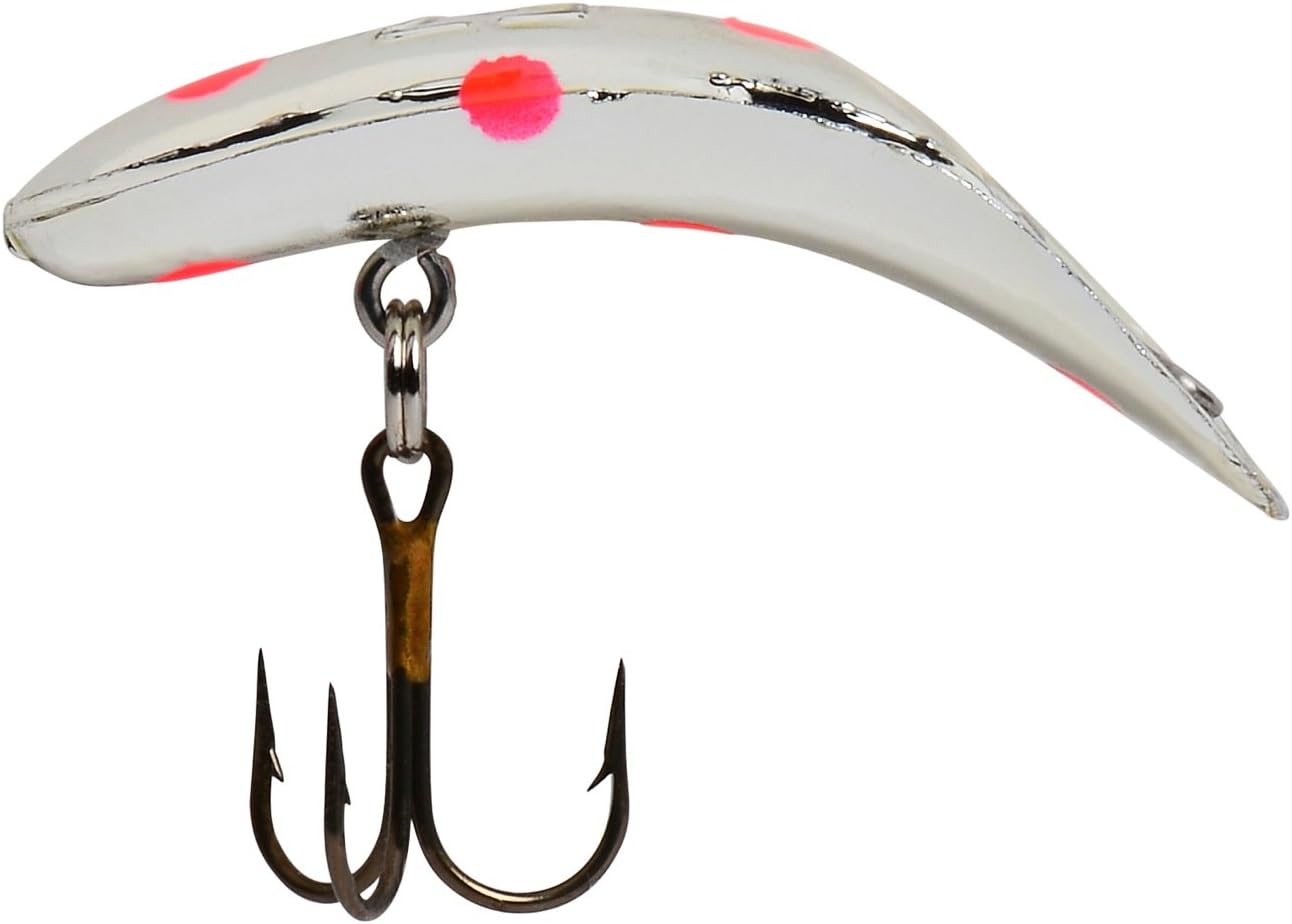 Yakima Bait Flatfish Wiggling Plug, Metallic Silver Red Spot, 1 1/2"