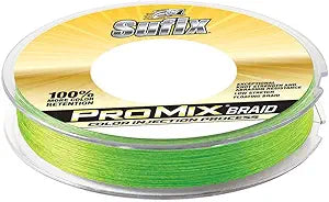 Sufix 630-180L ProMix Braid, 80 lb 300 yd Spool, Neon Lime