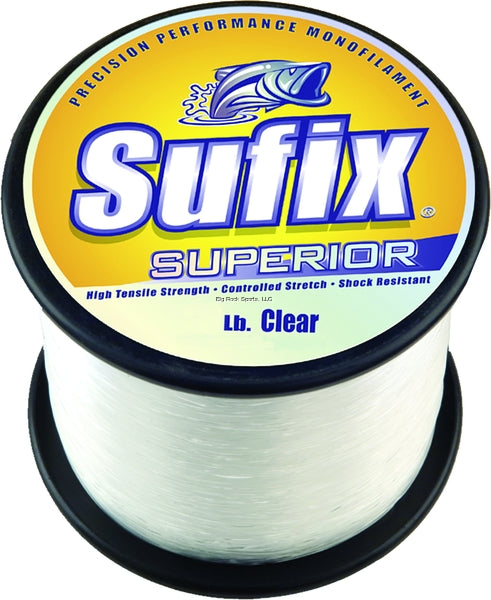 Sufix Superior Monofilament Fishing Line [20-80lb, 4.4lb Spool, Clear]