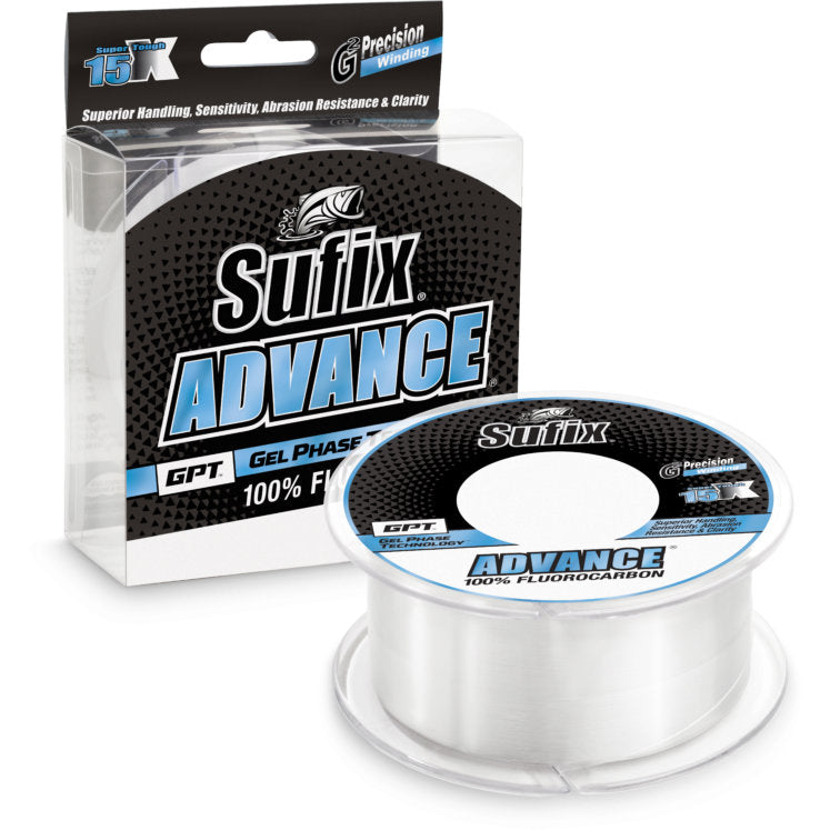 Sufix Advance Fluorocarbon Fishing Line [4-25lb, 200-1200yd, Clear]