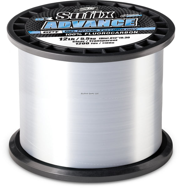 Sufix Advance Fluorocarbon Fishing Line [4-25lb, 200-1200yd, Clear]