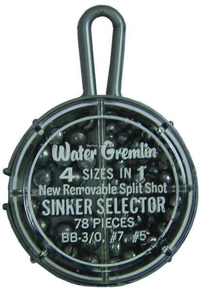 Water Gremlin Round Split Shot Selector, 78pk