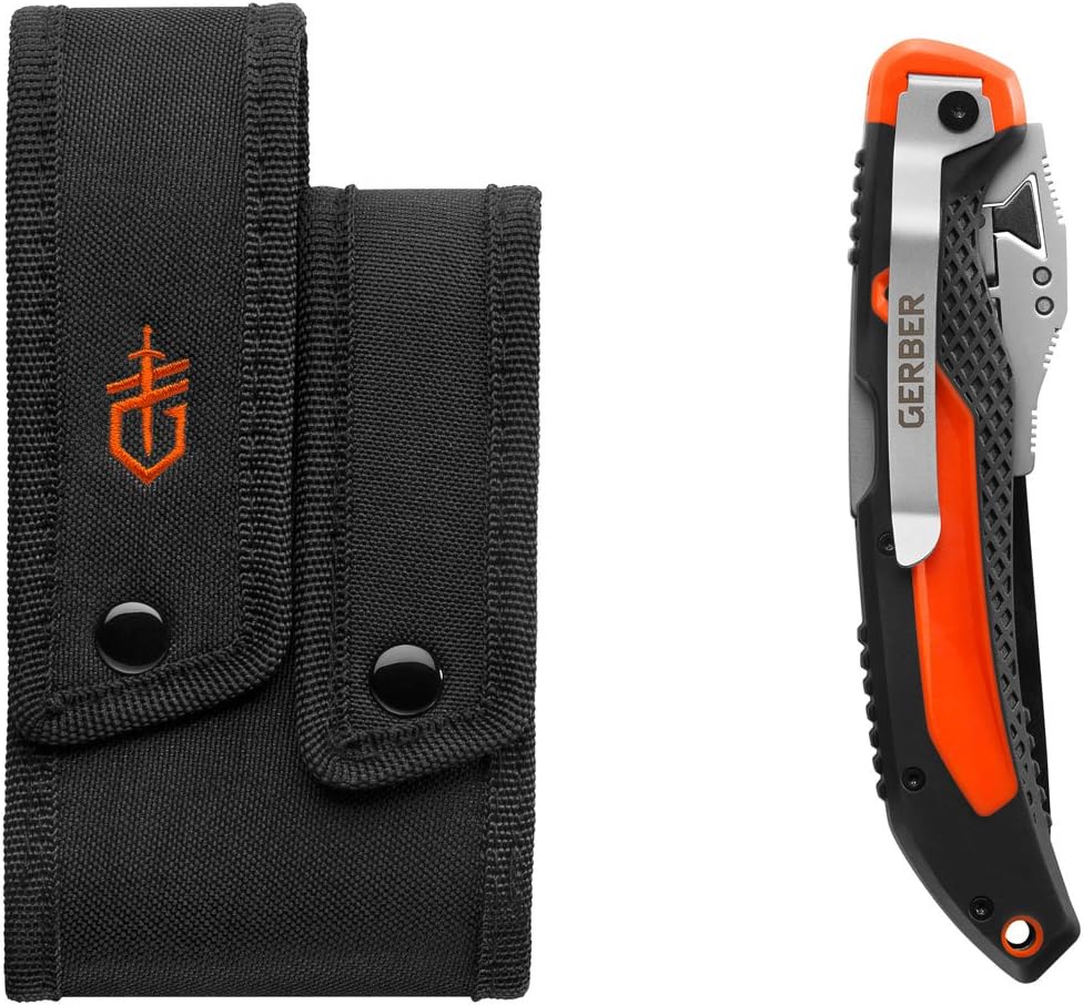 Gerber Vital Big Game Folder, Replacement Blade with Sheath, Orange/Black