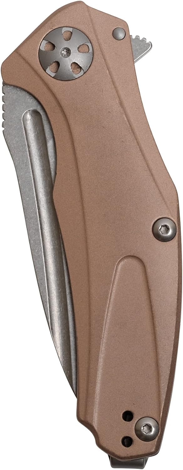 Kershaw Natrix Copper Pocketknife 2.75" Drop-Point Blade with Stonewashed Steel