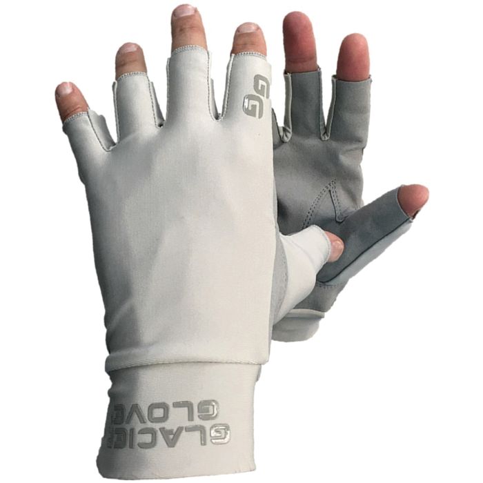 Glacier Ascencion Bay Fingerless Sun Gloves - Light Gray, Small