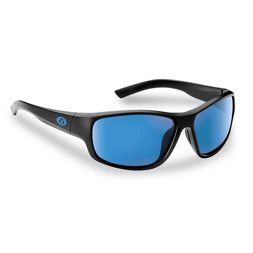 Flying Fisherman Teaser Polarized Sunglasses, Matte Black Frame/Smoke Blue Lens