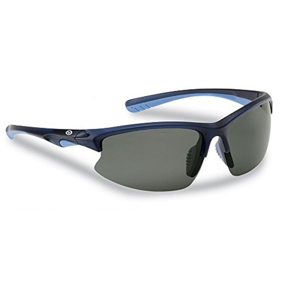 Flying Fisherman Drift Polarized Sunglasses, Matte Crystal Navy Frame/Smoke Lens