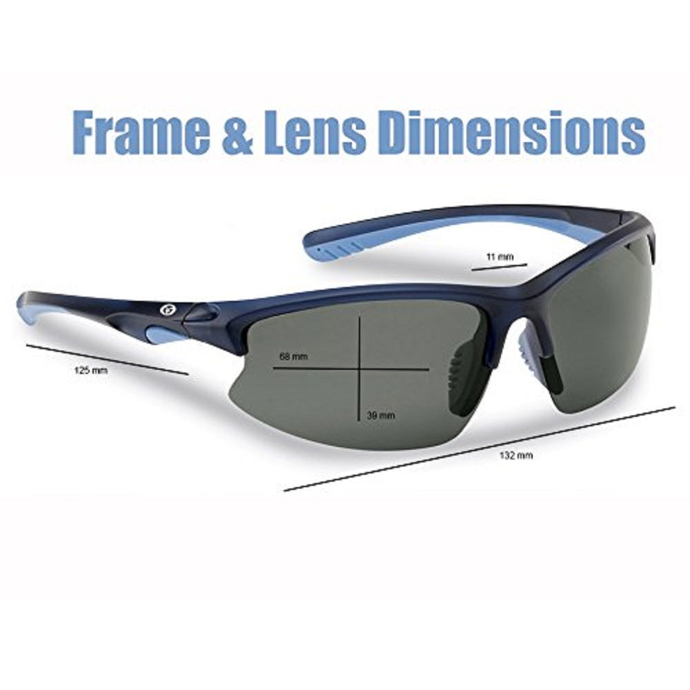 Flying Fisherman Drift Polarized Sunglasses, Matte Crystal Navy Frame/Smoke Lens