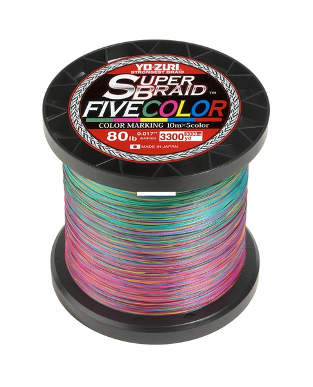 Yo-Zuri SuperBraid Braided Line Bulk Spools [30-80lb, 3300yd, Five Color]