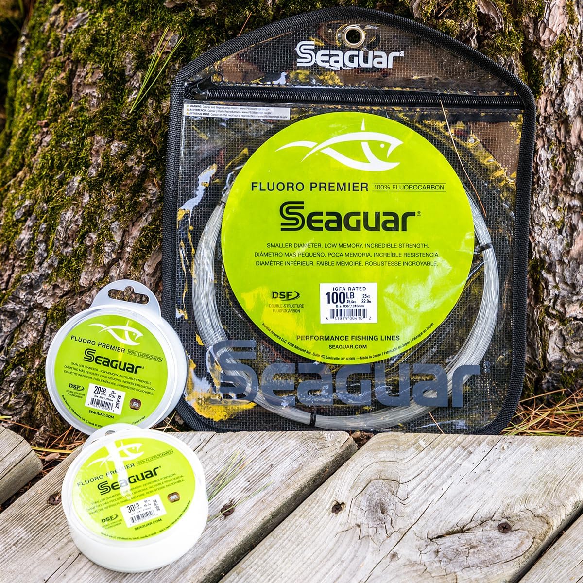 Seaguar Fluorocarbon Premier Big Game Leader 130lb 110 Yards