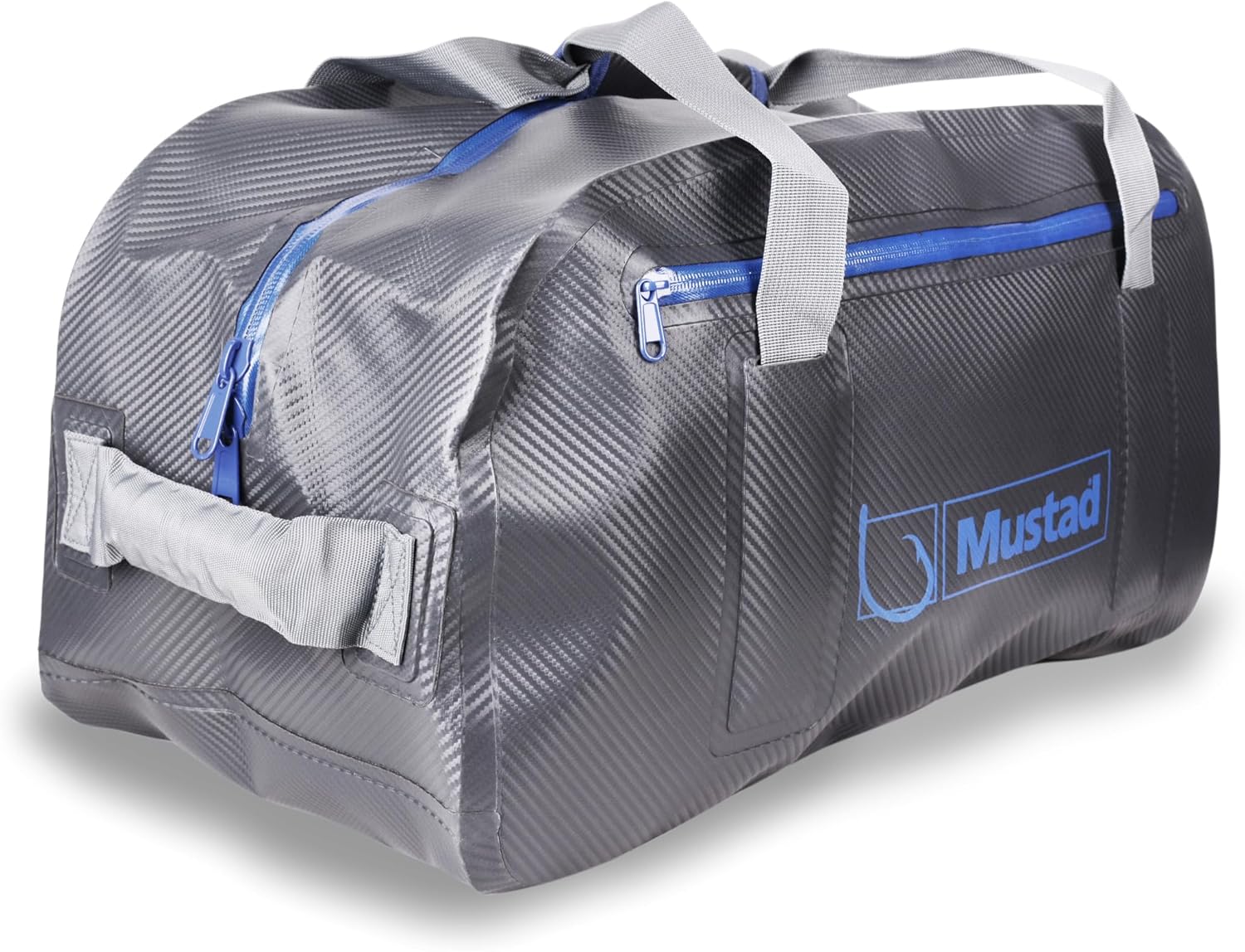 Mustad Dry Duffel Bag Waterproof, 50 Liter Dark Grey/Blue