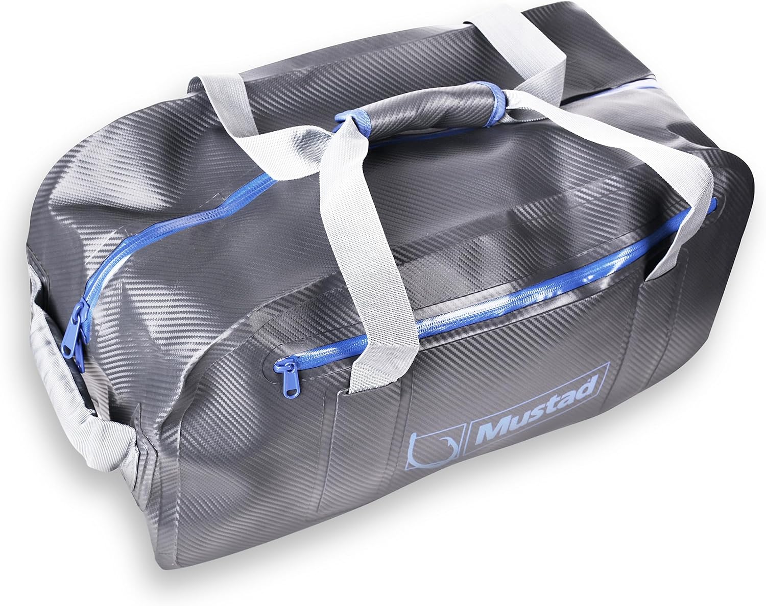 Mustad Dry Duffel Bag Waterproof, 50 Liter Dark Grey/Blue