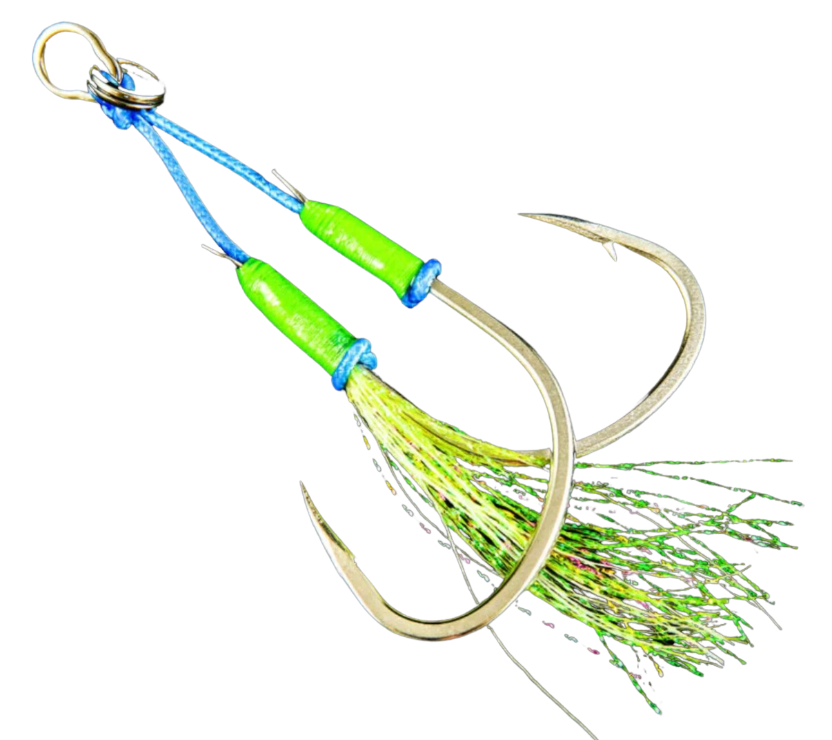 Jigging World Angel Twin Assist Hooks, Size 5/0, 300lb Test