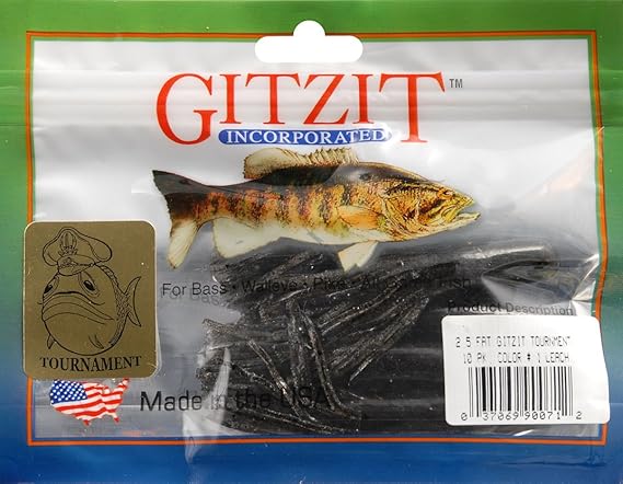 Gitzit The Original Fat Tubes 2 1/2", Leech, 10/Pack