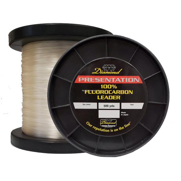 Momoi Diamond Presentation Fluorocarbon Leader Material, 50lb 500yd Clear