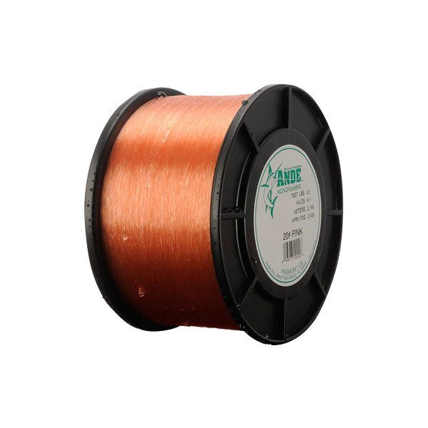 Ande Premium Mono Line, 2lb Spool, 30lb, 3200yd, Pink