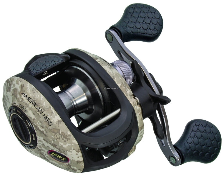 Lew's AHC1SHL American Hero Camo Speed Spool Low Profile Baitcast Reel LH