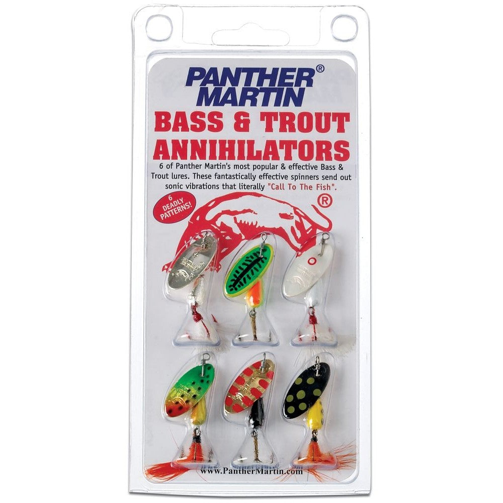 Panther Martin BA6 Bass and Trout Annihilators Spinner Kit